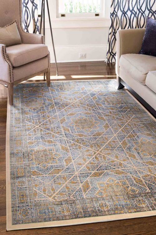 Blue/Gold Almas Rug